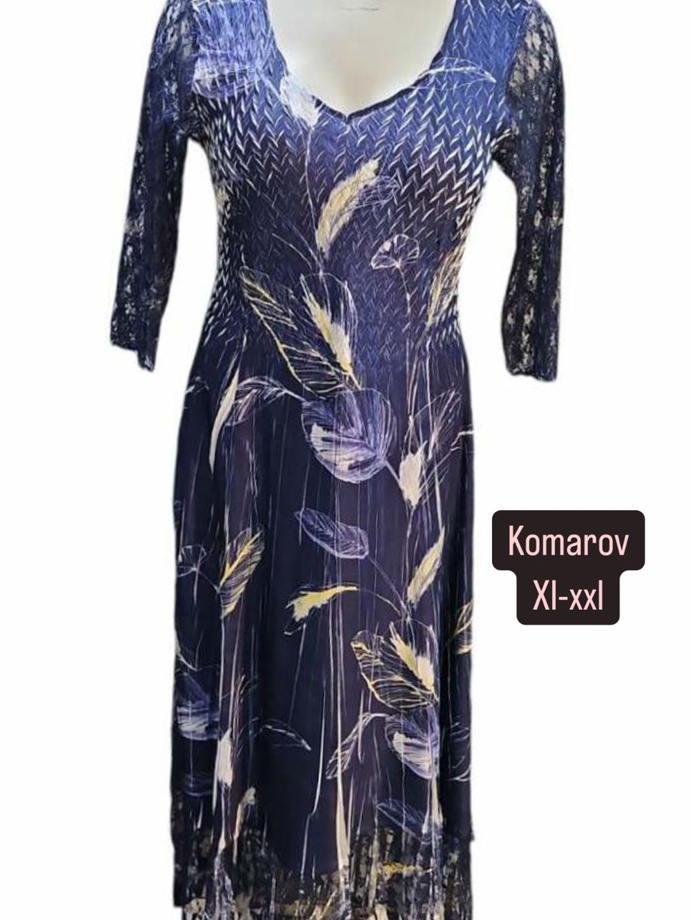 Komarov formal dress woman Made-USA Luxury Brand Comfortable flattering L XL ?